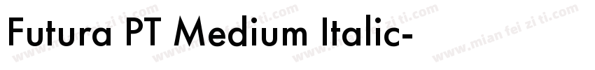 Futura PT Medium Italic字体转换